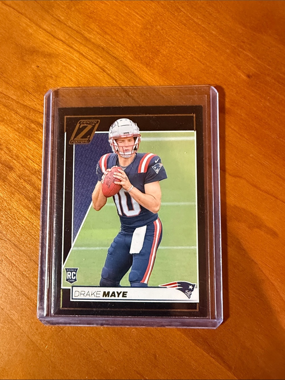 Drake Maye Rookie Football Card - Navy & Red